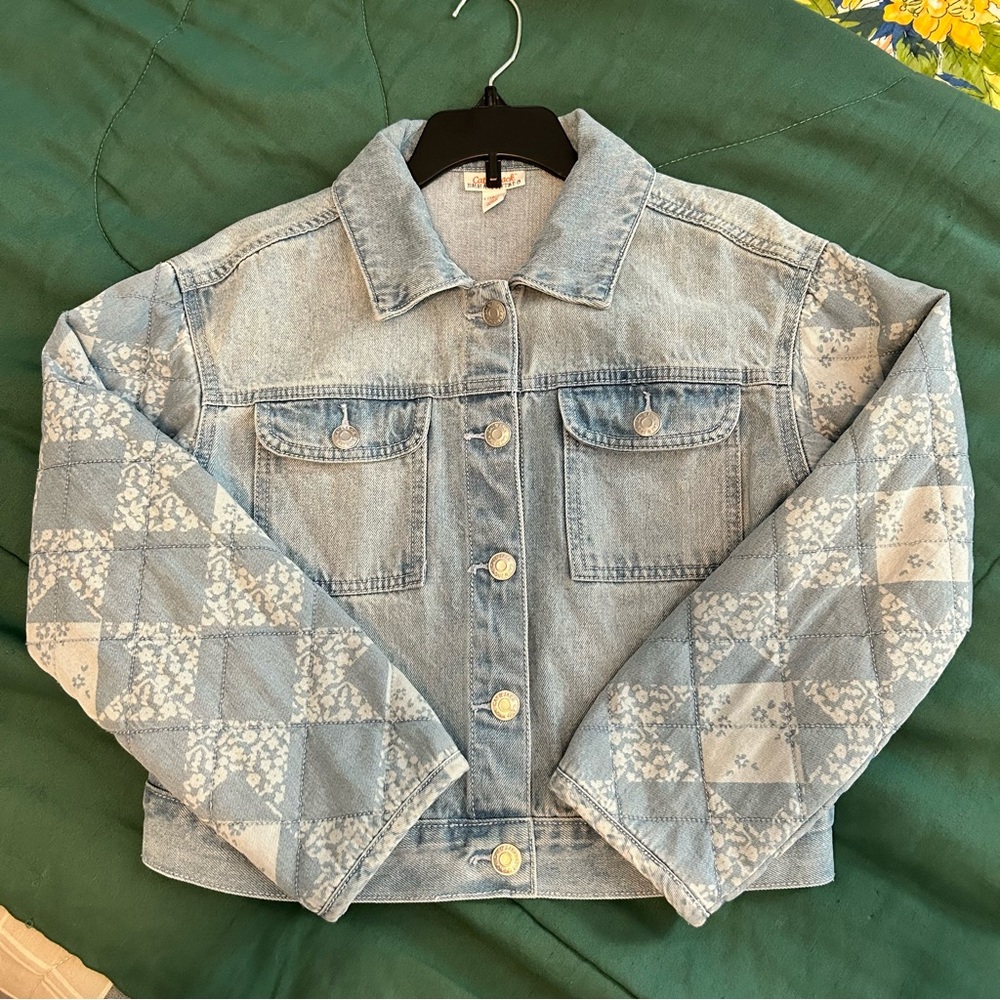 Girls Cat & Jack Blue Denim Jacket Sz 10-12